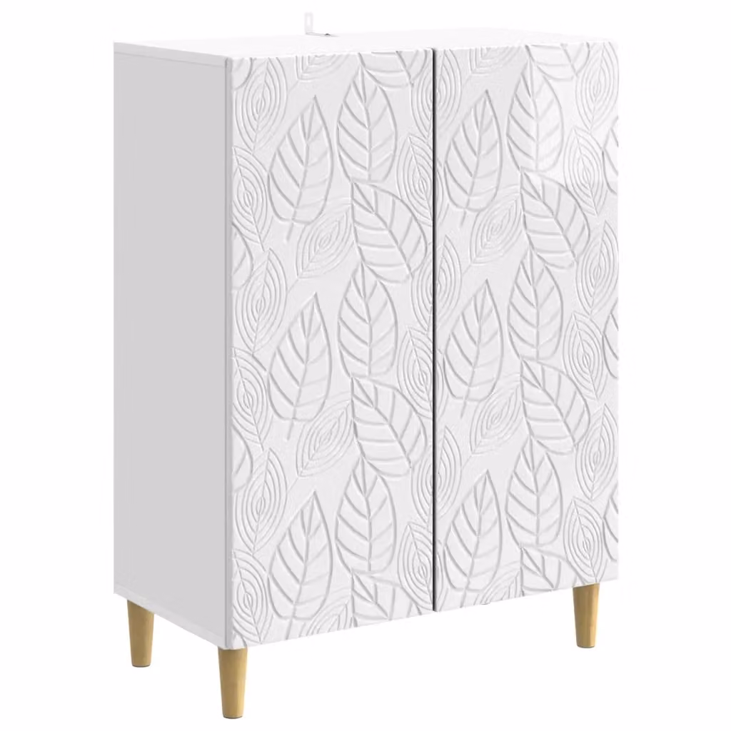 Credenza moderna vidaXL in MDF bianco lucido L: 66 cm, P: 34,5 cm, H: 90 cm – 2