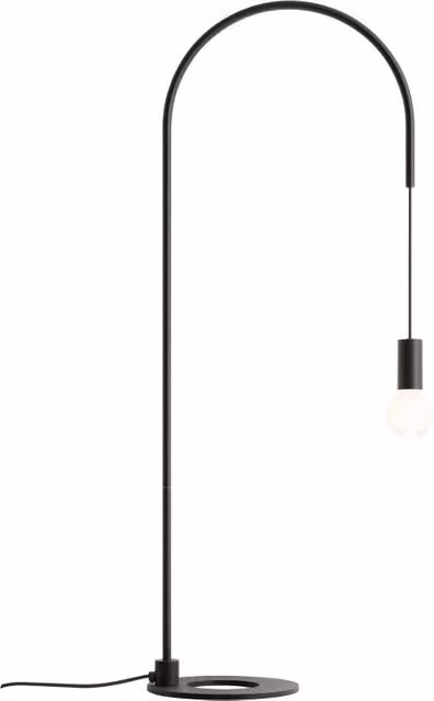 Zafferano - Lampada da Tavolo Filo con lampadina E27 max 60W inclusa, Orientabile 200°, H113 cm, Metallo Verniciato IP20 - Nera