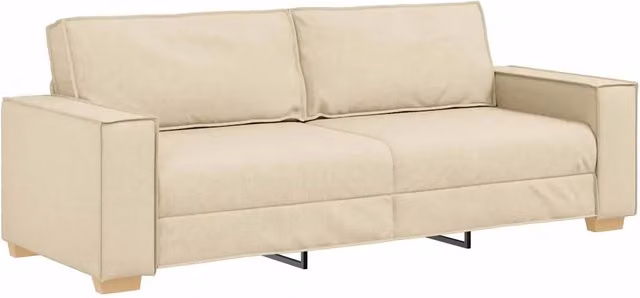 Divano | Divano da soggiorno | Sofa 3-Persone Crema 220 cm Tessuto