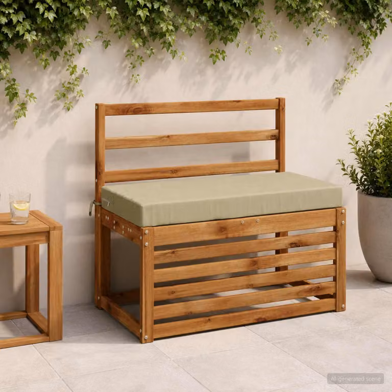 Set di 2 cuscini per panchina vidaXL SOEST in poliestere, resistenti ai raggi UV e lavabili, disponibili in verde o beige
