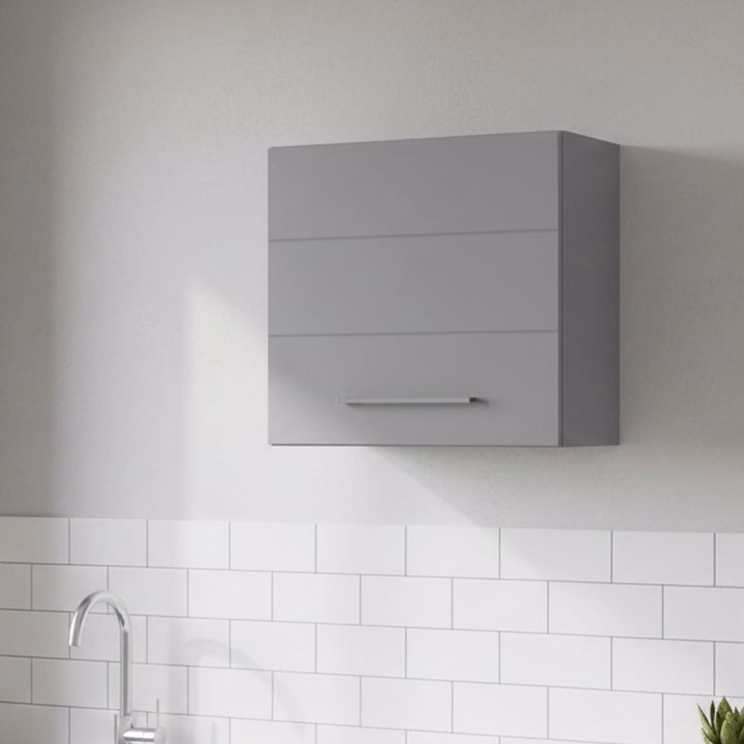 Dmora Dispensa da Cucina Moiola 60x30x57h cm Grigio, un Cassetto un Ripiano