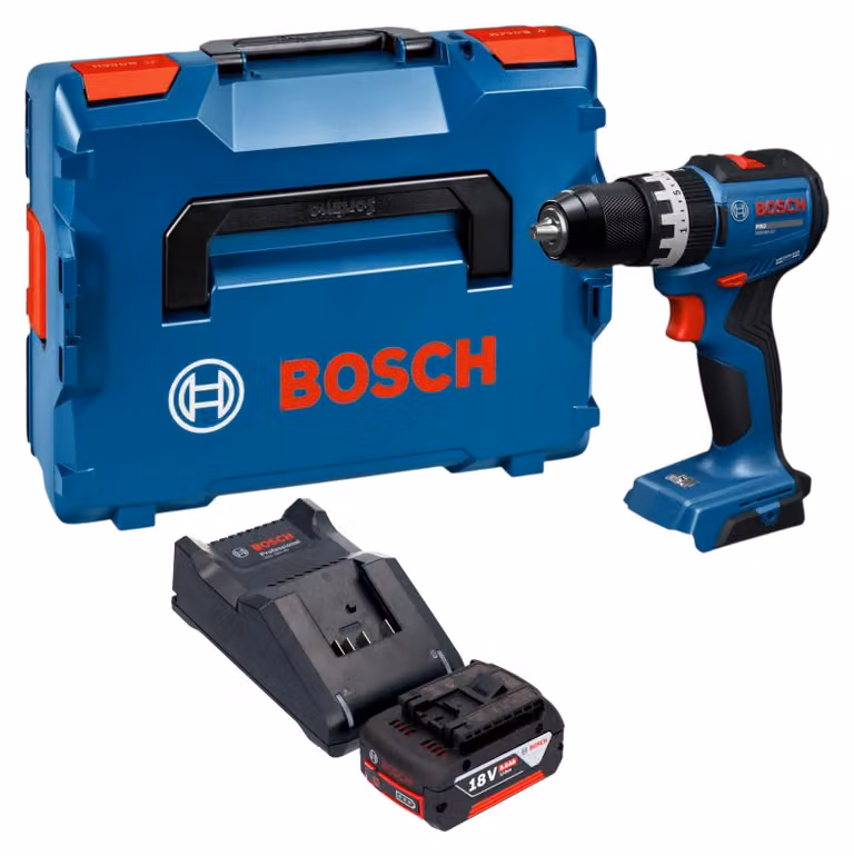 Avvitatore a percussione a batteria Bosch GSB 18V-52 Professional 18 V 70 Nm Brushless + 1 batteria da 5,0 Ah + caricabatterie + L-Boxx