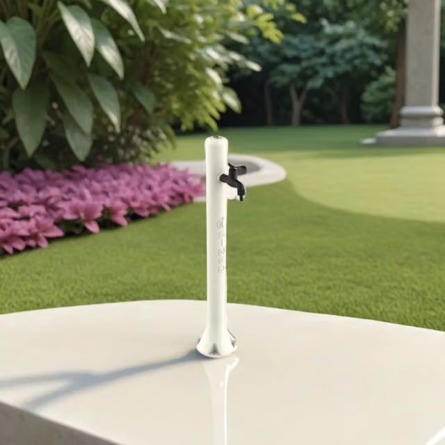 Fontana da giardino Sined in polietilene bianca con design moderno per innaffiare il tuo giardino – 1