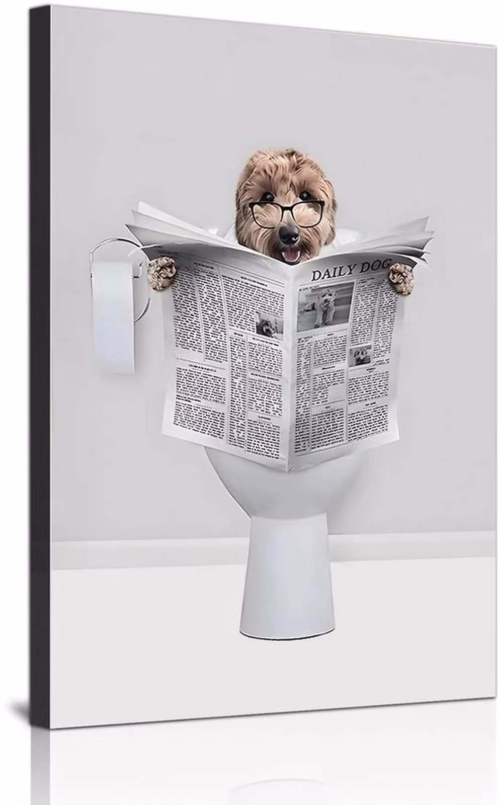 Azomor: vivace arte animalista in bianco e nero su tela per il bagno e la toilette