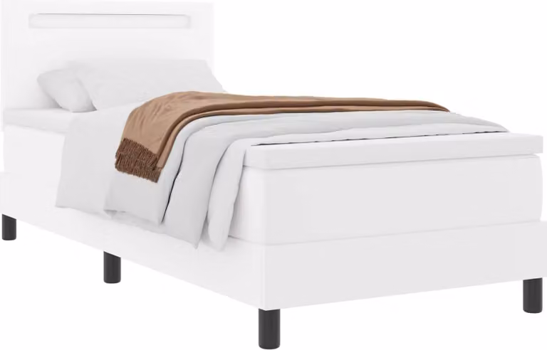 Letto a molle con materasso Bianco 100 x 200 cm