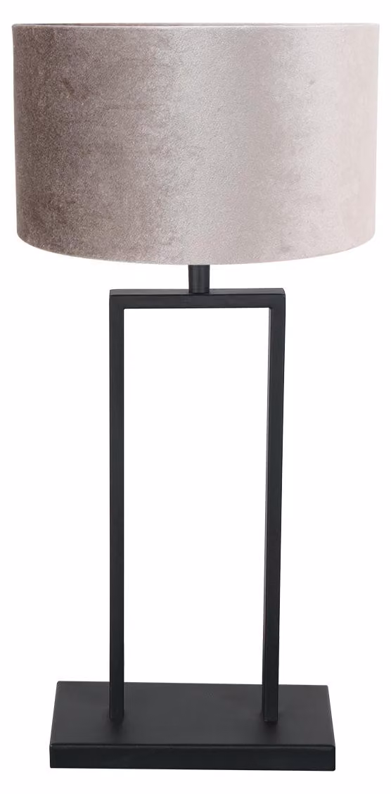 Lampada da tavolo - nero - Stang - metallo tessile - Ø 30cm - E27 - 3858ZW - Steinhauer