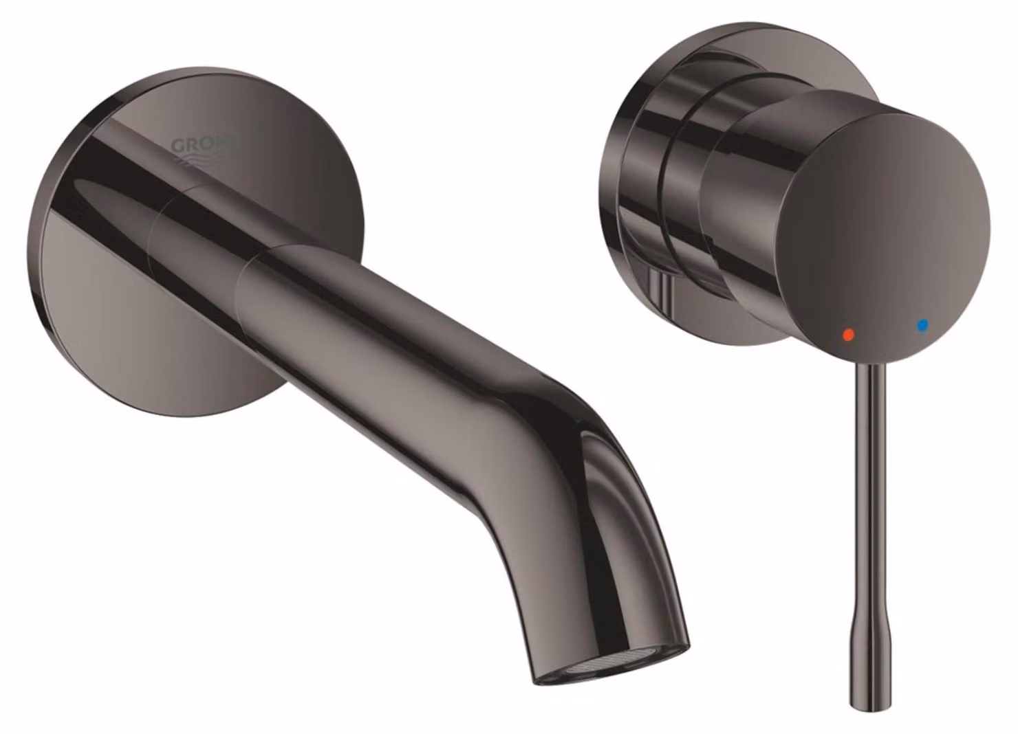 Wall-mounted basin mixer - GROHE - Essence - 2 holes - Size M - Hard Graphite finish