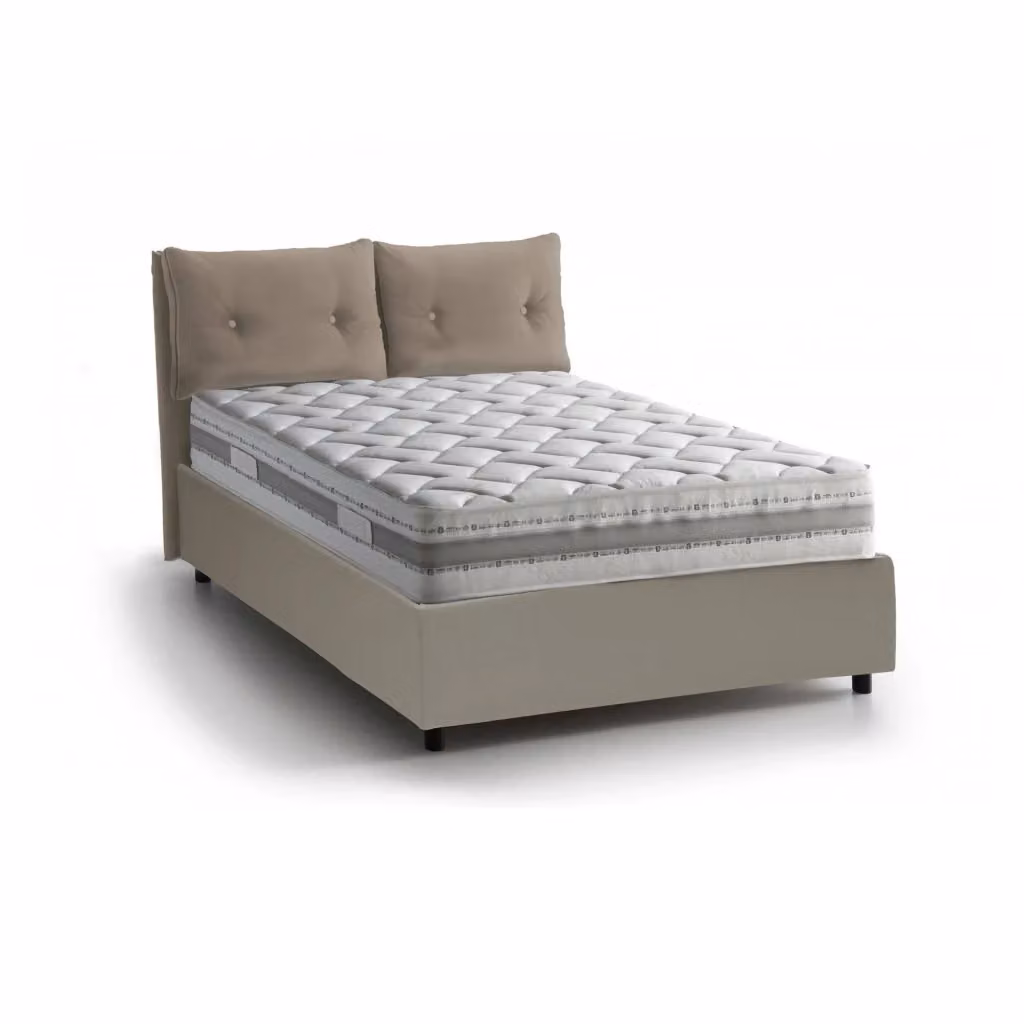 Letto Bacio Talamo Italia con Materasso Incluso, Grigio Tortora, L/P/H: 120 x 200 cm – 2