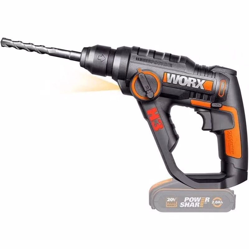 Tassellatore 3 in 1 Worx WX390.9 20V SDS per foratura su calcestruzzo, corpo macchina nero – 2