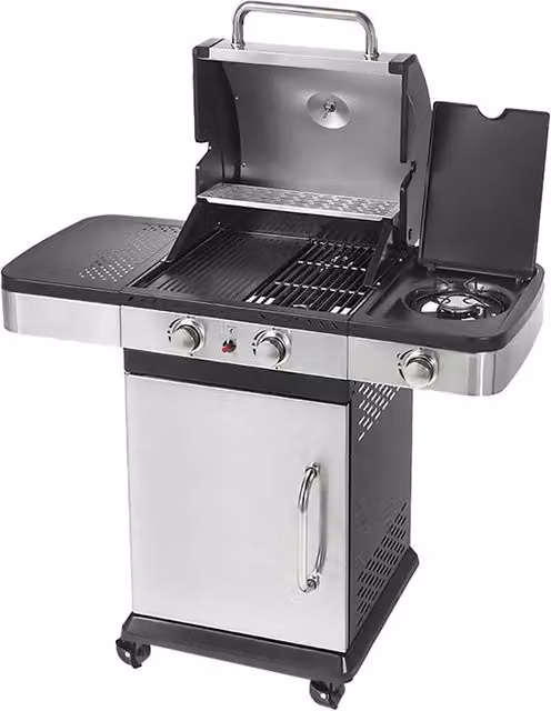 Barbecue a gas IPERBRIKO Indianapolis 3 Titanium colore argento L/P/H: 120 x 50 x 130 cm