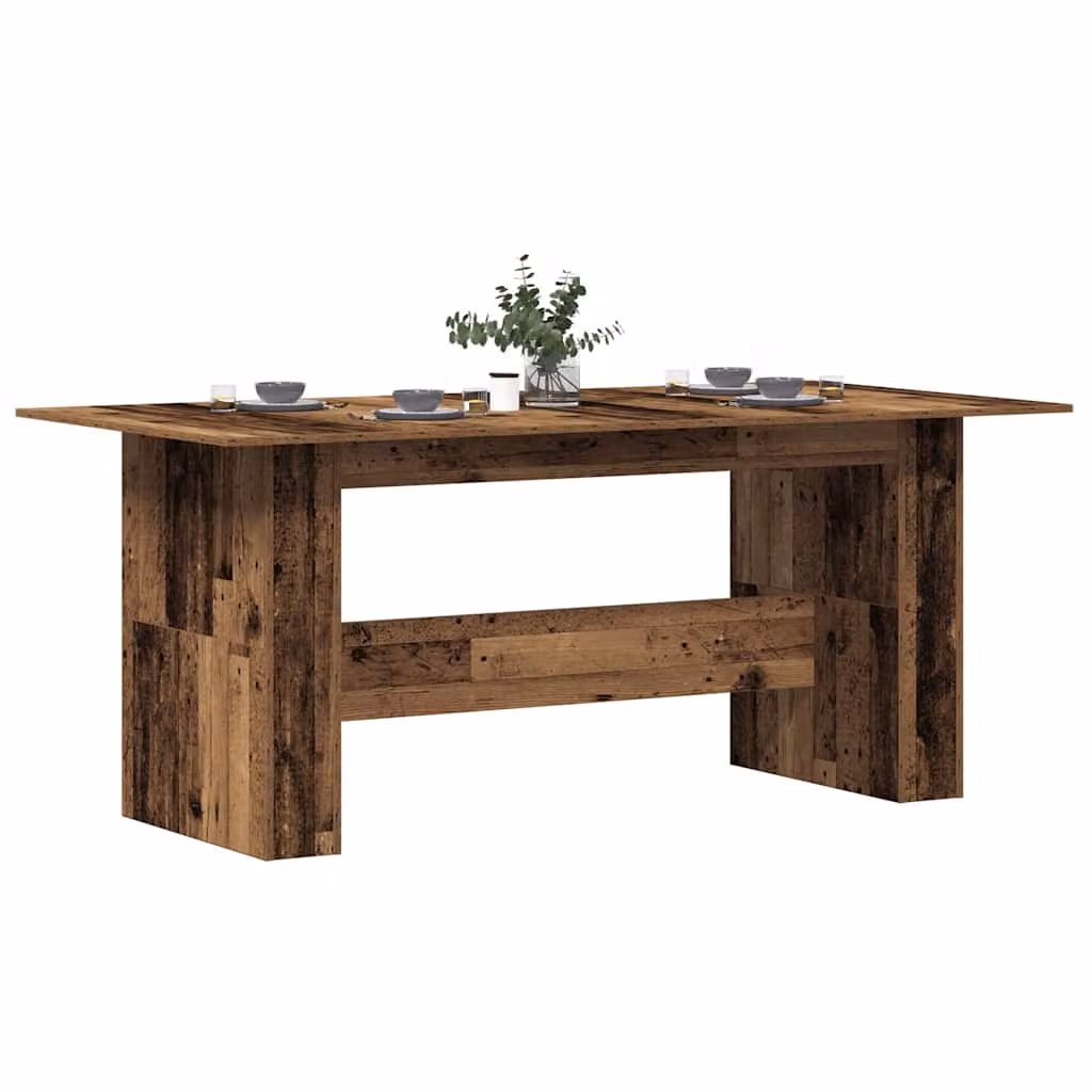 vidaXL Tavolo da Pranzo Moderno in Legno Marrone, L/P/H: 180 x 90 x 76 cm