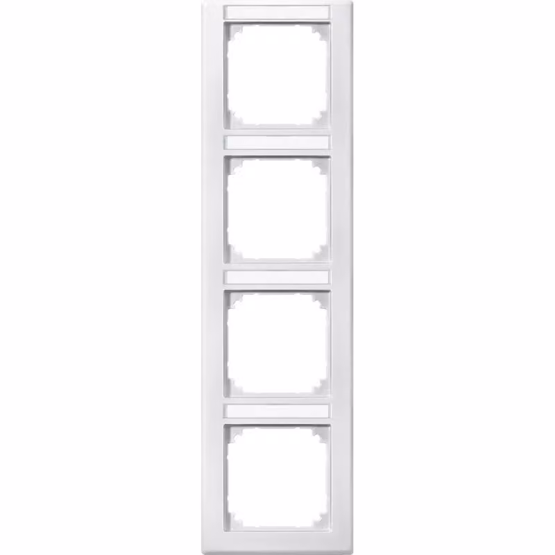 Telaio M-SMART, a 4 scomparti con supporto per etichette, montaggio verticale, bianco polare