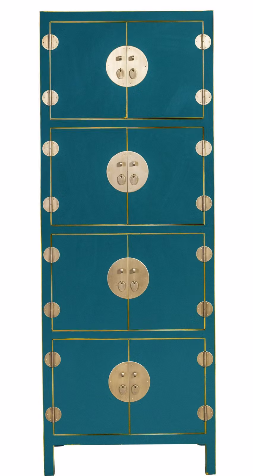 Fine Asianliving Armadio cinese Teal Acquamarina - Collezione Orientique - L67xP45xH180 cm Armadio cinese Armadio nuziale cinese Mobili orientali Asiatici