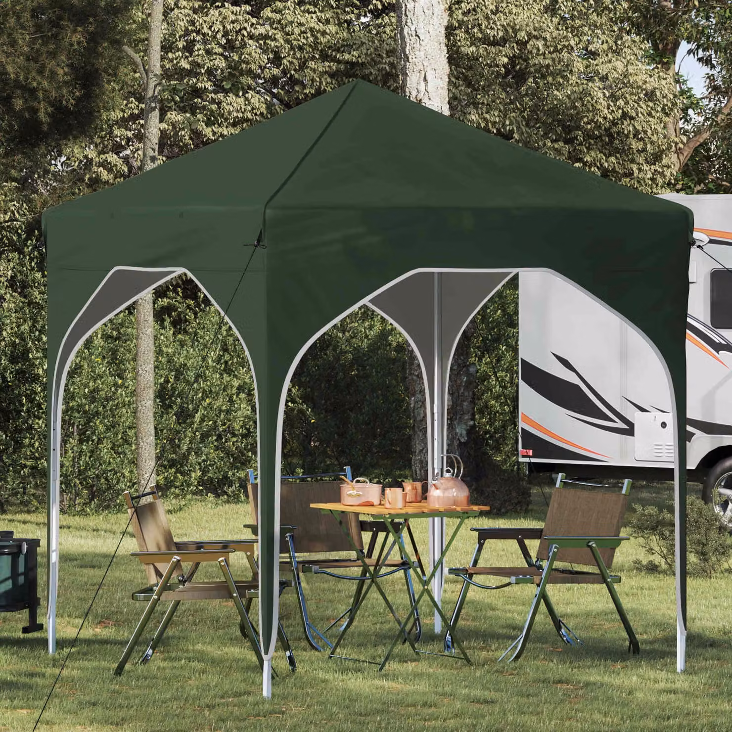 vidaXL Tenda per feste a pop-up verde L/P/H: 194 x 194 x 245 cm