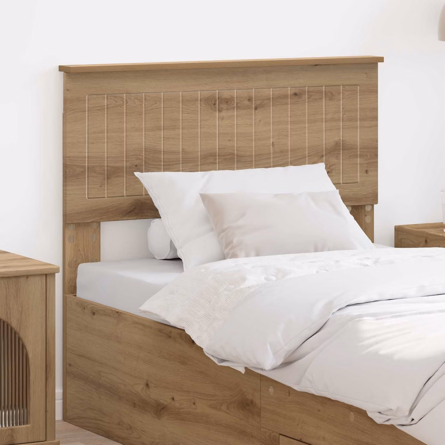 Testiera per letto moderna vidaXL in legno ingegnerizzato color rovere marrone