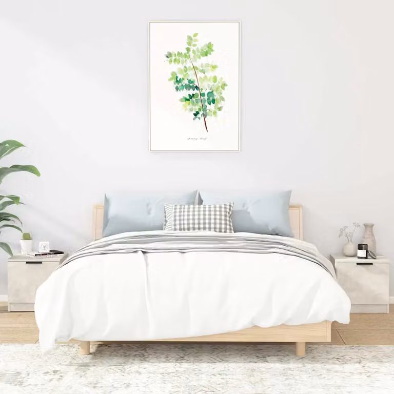 Set di 2 comodini vidaXL in stile moderno colore grigio cemento L/P/H: 40 x 39 x 40 cm