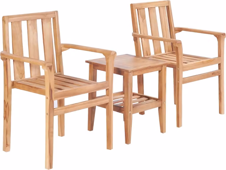 Maison Exclusive - Set da bistrot 3 pezzi in legno massello di teak