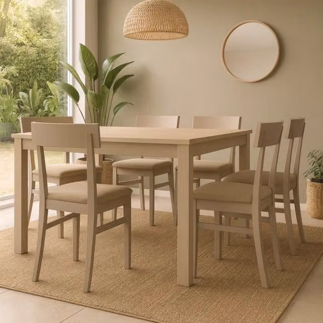 Set di 2 sedie da pranzo imbottite in legno tortora Zaira con struttura in legno facili da pulire Made in Italy | Duzzle