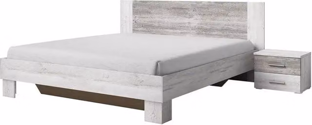 Letto matrimoniale 180x200 collezione IRINA. Colori grigio chiaro e grigio scuro