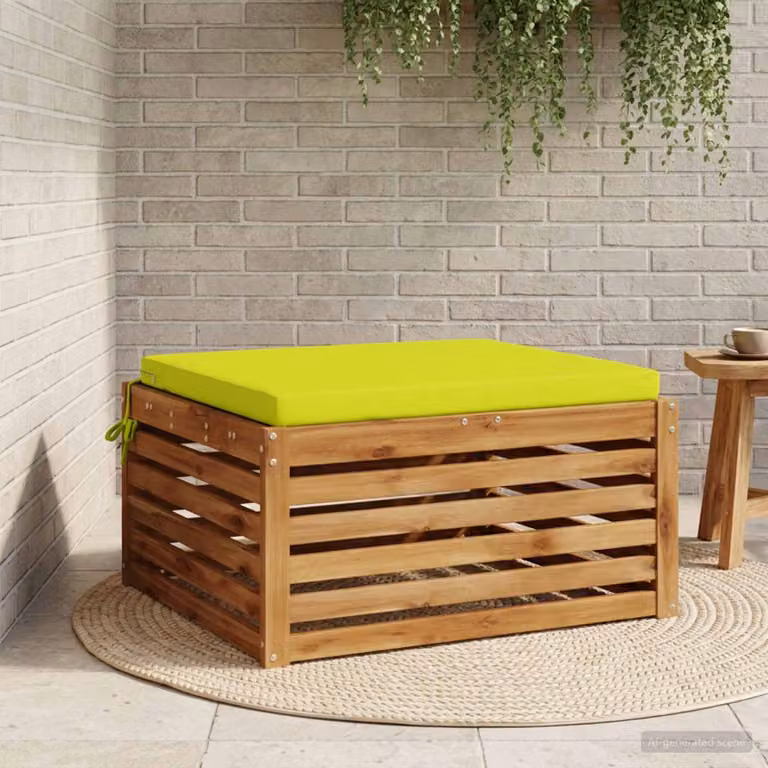 Cuscino per sedia vidaXL SOEST in poliestere con fodera rimovibile e resistenza UV, disponibile in verde o giallo