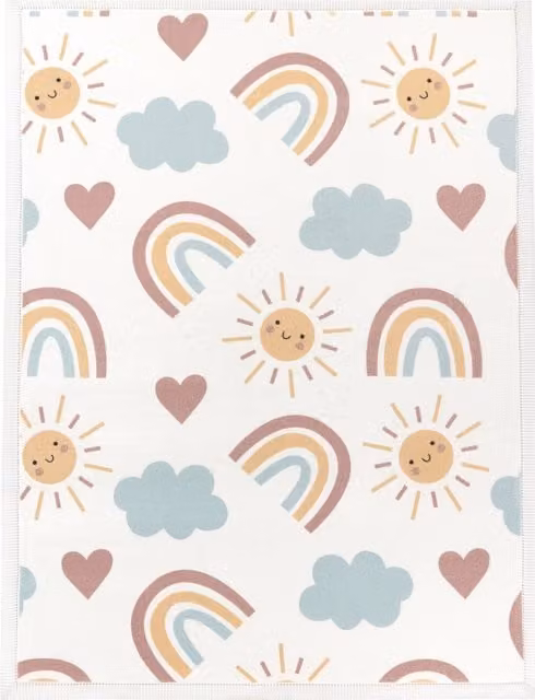 Tappeto lavabile per bambini Emilio multicolore L: 160 cm, P: 220 cm – 1