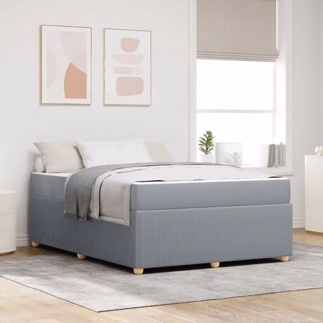 Struttura del letto-Giroletto Grigio chiaro 140 x 200 cm Tessuto 627488
