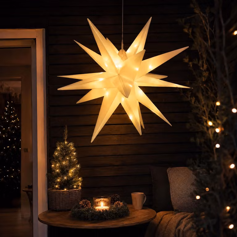 stella LED 3D per luci natalizie appese DIA 100cm per esterni IP44