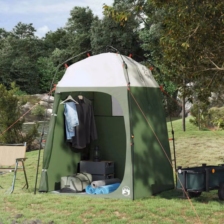 Tenda istantanea vidaXL per 2 persone, colore verde, in acciaio e poliestere