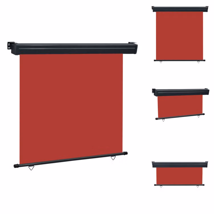 vidaXL Tenda laterale per balcone 170x250 cm rosso - Ombrelloni e tende da sole