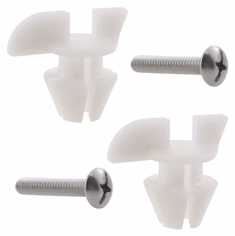 Set di viti e bulloni per copriwater - Kit di ricambio - Bianco