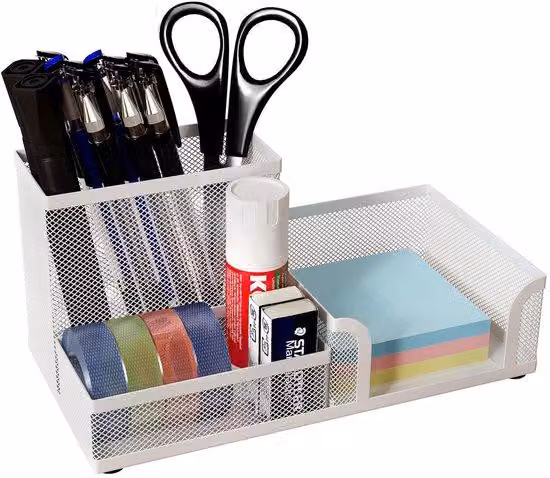 Organizzatore da scrivania con struttura in metallo resistente - Accessori per ufficio - Organizzatore da scrivania - Organizzatore per ufficio