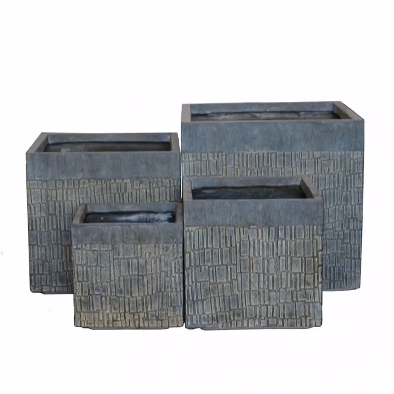 Set di 4 vasi da geranio Cosma in plastica colore grigio – 2