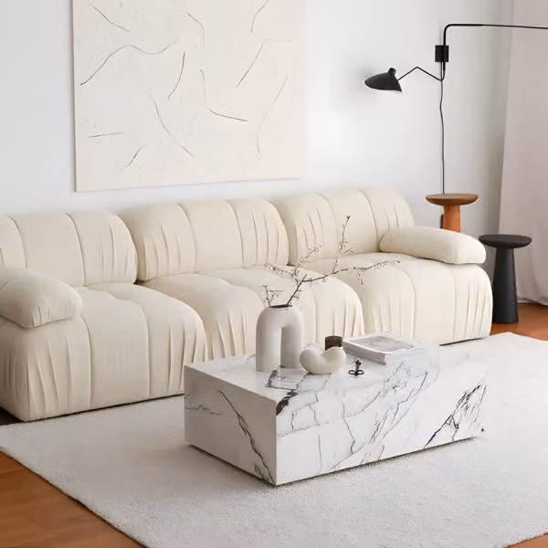 Polstersofa Sofa Dreisitzer Design 3 Sitzer Stoffsofa Beige Couch