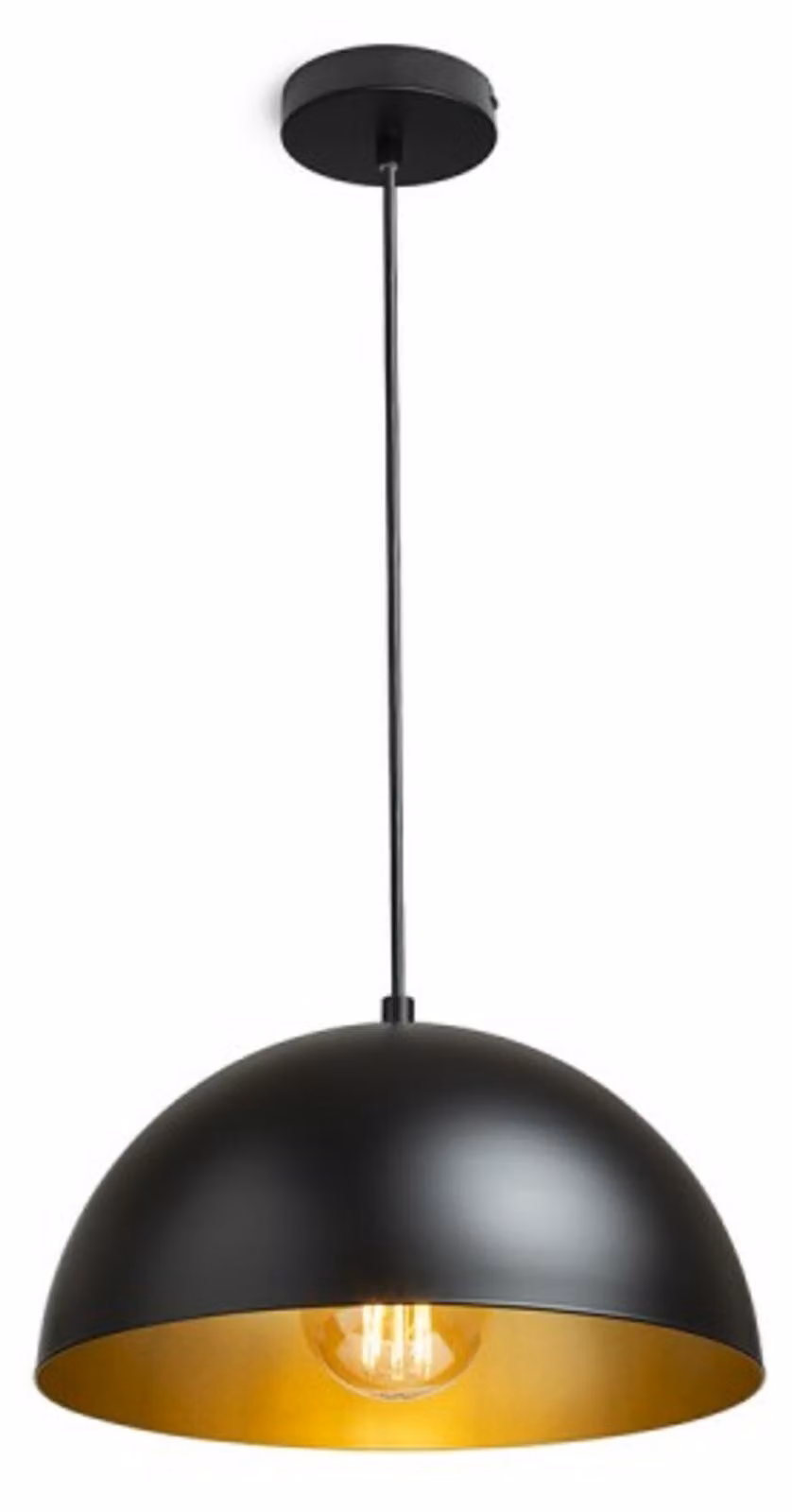RED - DESIGN RENDL RENDL GLADYS 30 Lampada a sospensione nero/oro 230 V E27 15 W R14110