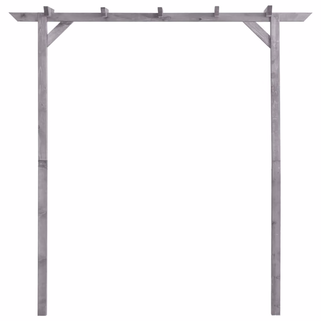 Pergola da giardino grigia 200x40x205 cm Legno di pino impregnato