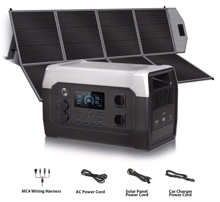 Centralina portatile – Generatore solare – Batteria per campeggio – Alimentatore di emergenza – Sistema di alimentazione per attività all'aperto