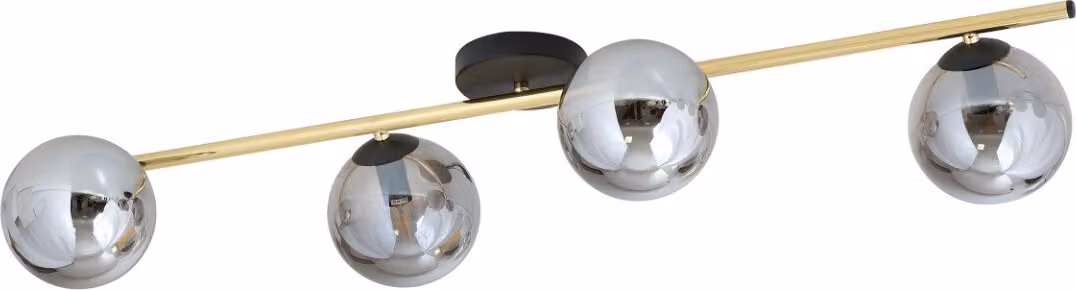 Lampada da soffitto Emibig 4xE14 10W SPLENDI con 4 paralumi color grafite 1246/4