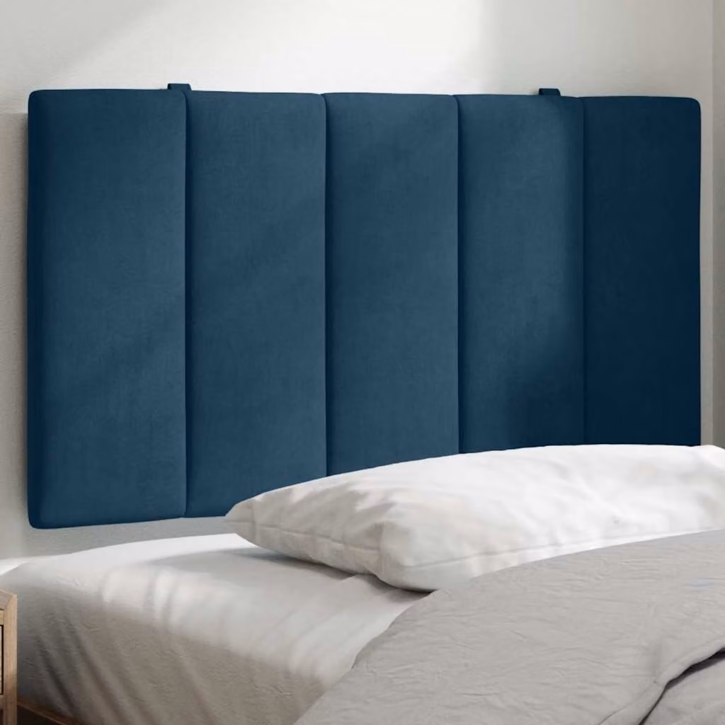 Cuscino Testiera Hanko vidaXL in Velluto Blu, Larghezza: 80 cm