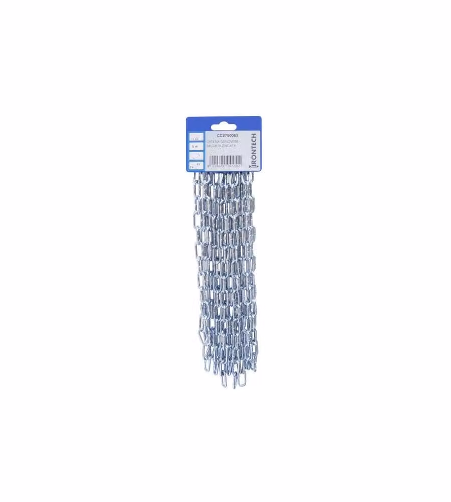Catena genovese pretagliata Diam. 3 mm. in acciaio zincato 5 mt.