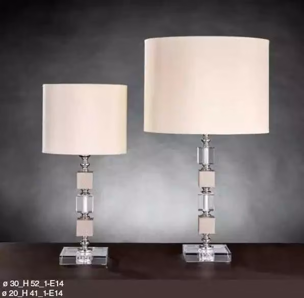 Tischleuchte Tisch Beige Lampe Kronleuchte Kristall Lampen Leuchten