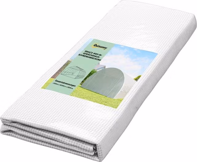 Telo per serra Zephmum verde con 12 finestre e porta, L: 6 m, P: 3 m, H: 2 m