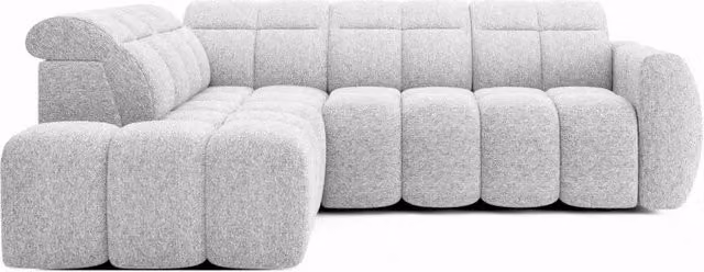 Divano ad angolo elettrico RONDA MEUBLORAMA 4 posti grigio, angolo sinistro, con funzione notte e poggiatesta regolabile, L: 258 cm, P: 165 cm, H: 107 cm
