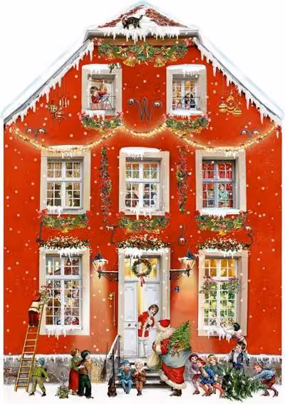 Calendario dell'Avvento a forma di bacchetta magica (A3) - Natale a casa nostra