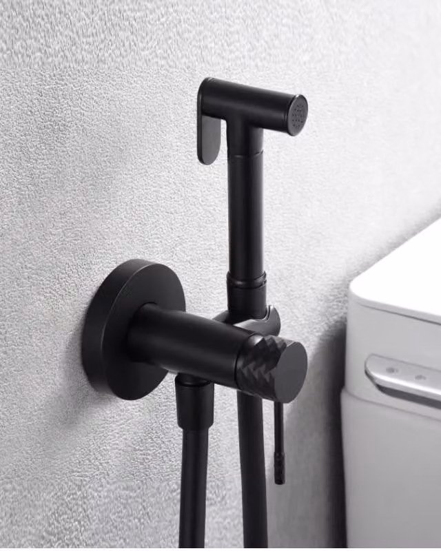 Doccetta bidet con miscelatore Memo incasso nero opaco