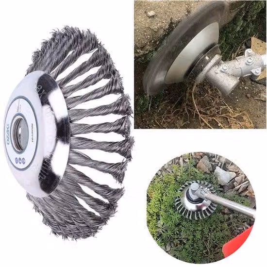 Testina con spazzole per erbacce resistente da 6 pollici per decespugliatori