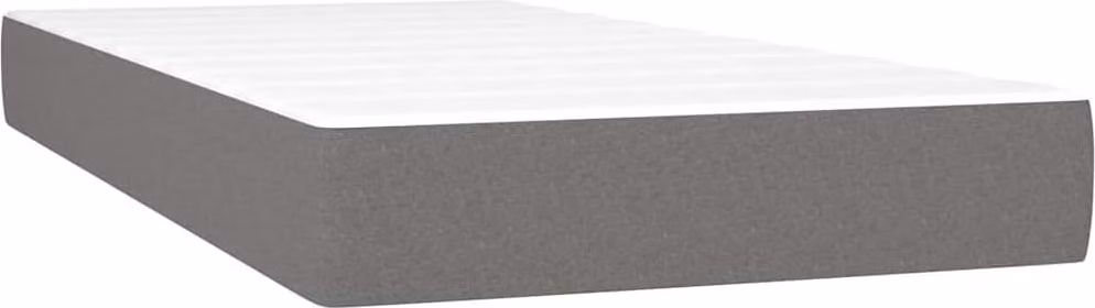 Materasso Molle Insacchettate Rigidità Media Grigio Scuro 120x190x20 Tessuto