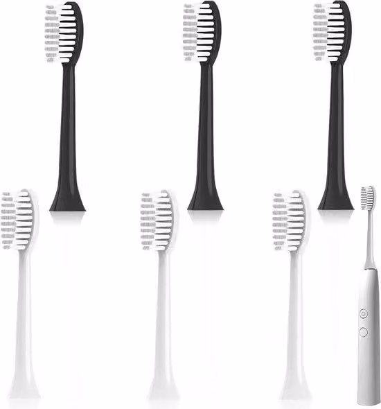 Set di spazzole di ricambio per utensili, 6 pezzi, bianco e nero