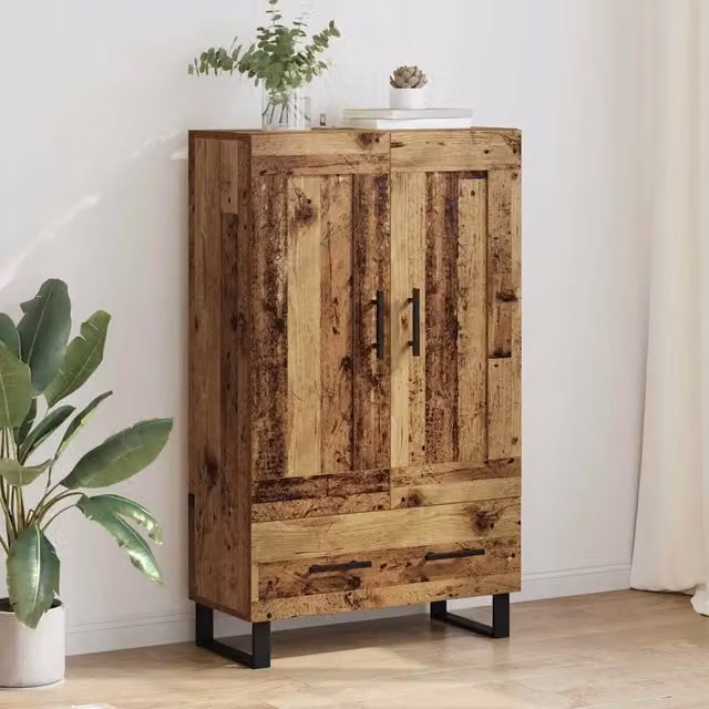 Credenza Buffet Armadio da Cucina vidaXL in Legno Vecchio Marrone L: 69,5 cm, P: 31 cm, H: 115 cm – 1