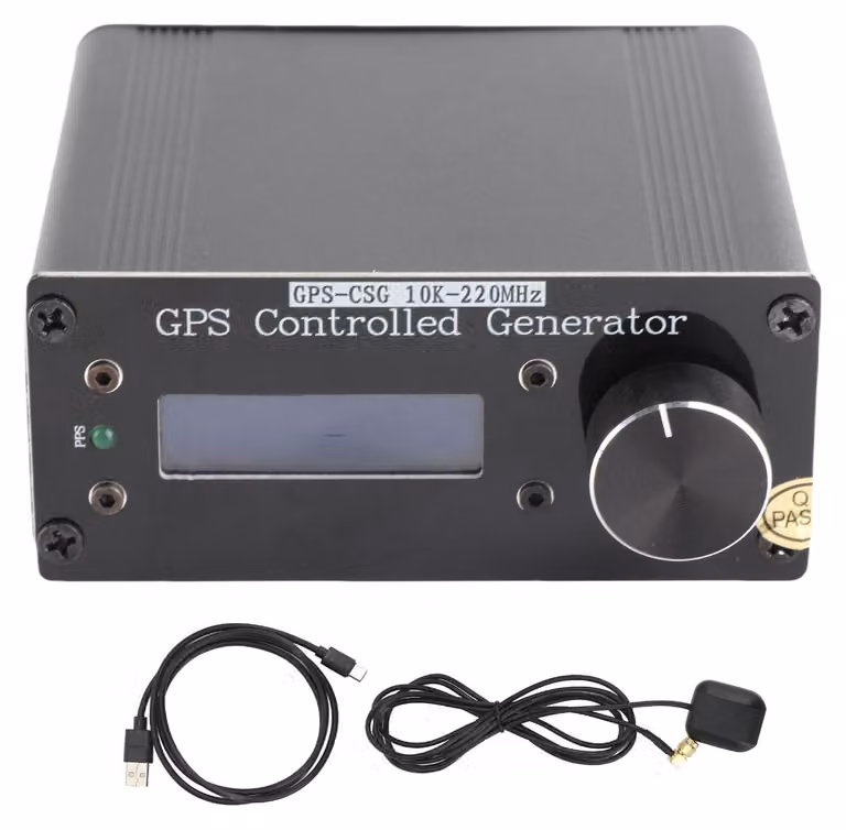 Generatore di frequenza da 10 kHz a 220 MHz, sincronizzato tramite GPS, con precisione di 0,1 Hz