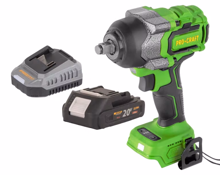 Avvitatore a impatto a batteria Procraft PWA36bb 20 V 850 Nm 1/2" Brushless + 1x batteria 2,0 Ah + caricabatteria